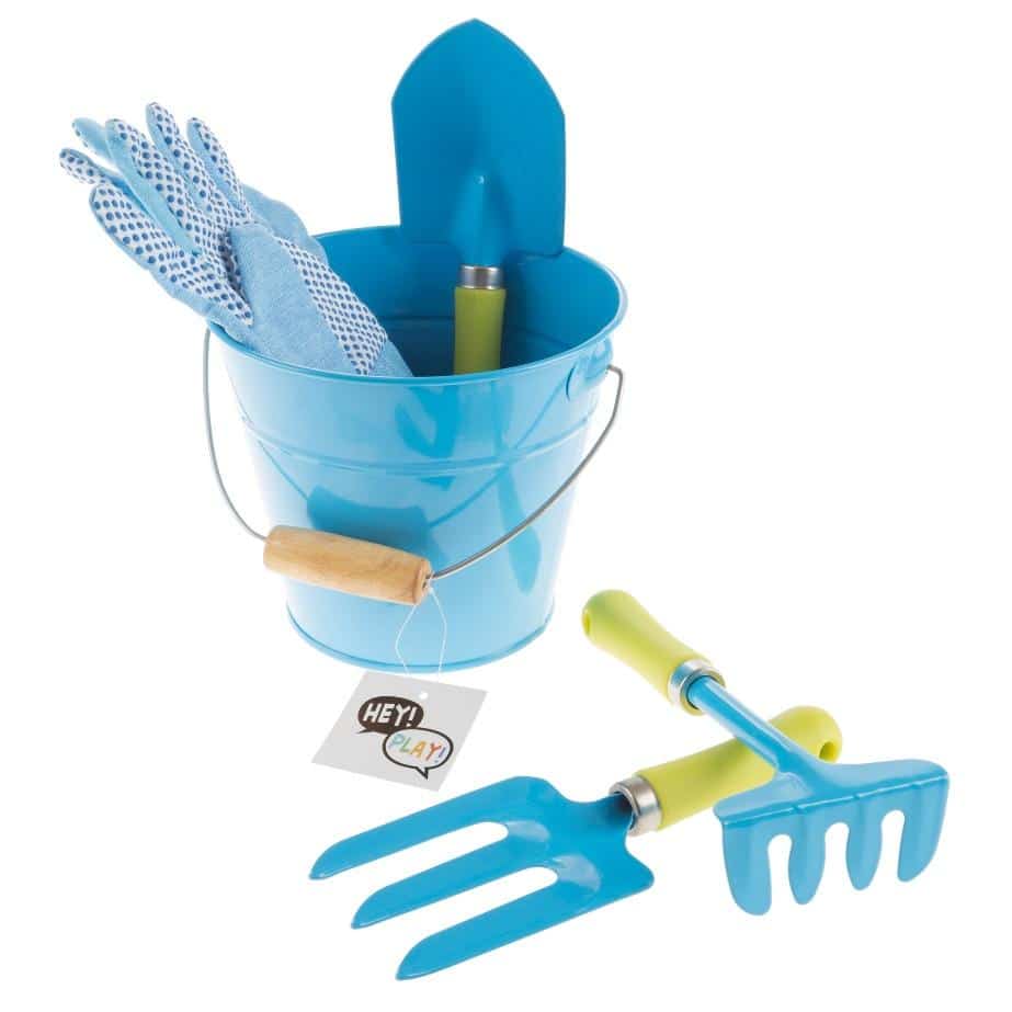 Kids Garden Tool Set with Child Safe Mini Tools by Hey Play