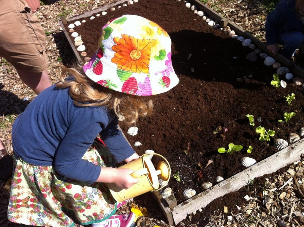 kid garden watering